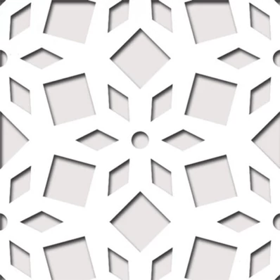 Perforált lemez Laccato-Hdf LILY perforációval Krono 101 Fehér 1400x510x3mm