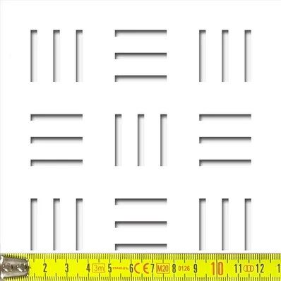 Perforált lemez Laccato-Hdf MUSICA perforációval Krono 101 Fehér 1400x510mm