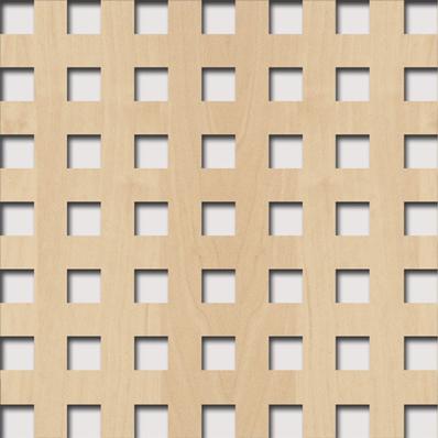 Perforált lemez Laccato-Hdf Quadro 10-20 perforációval 375 Juhar 1400x515x3mm