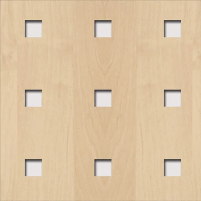 Perforált lemez Laccato-Hdf Quadro 11-45 perforációval 375 Juhar 1400x510x3mm Krono