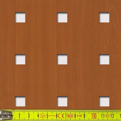 Perforált lemez Laccato-Hdf Quadro 11-45 perforációval Cseresznye 1400x510mm