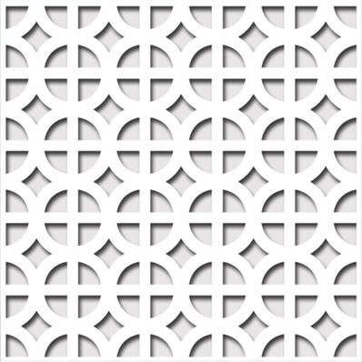 Perforált lemez Laccato-Hdf Romanico perforációval Krono 101 Fehér 1400x510x3mm