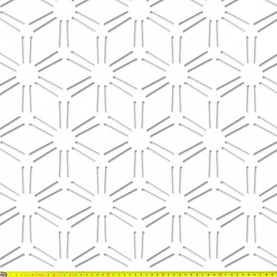 Perforált lemez Laccato-Hdf SNOWFLAKES perforációval Krono 101 Fehér 1400x510mm