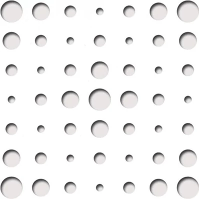 Perforált lemez Laccato-Hdf VEGA perforációval Krono 101 Fehér 1400x510x3mm