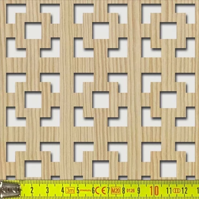 Perforált lemez Legno furnérozott Hdf-Damasco perforációval Fenyő 1520x610x4mm