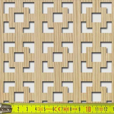 Perforált lemez Legno furnérozott Hdf-Damasco perforációval Fenyő 1520x610x4mm