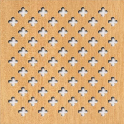 Perforált lemez Legno furnérozott Hdf-Fiore perforációval Anegré 1520x610x4mm