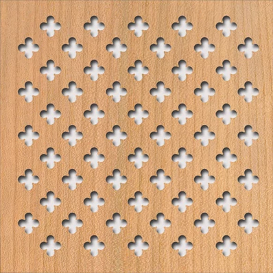 Perforált lemez Legno furnérozott Hdf-Fiore perforációval Cseresznye 1520x610x4mm