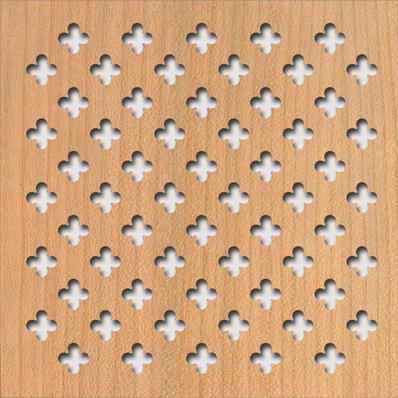 Perforált lemez Legno furnérozott Hdf-Fiore perforációval Cseresznye 1520x610x4mm