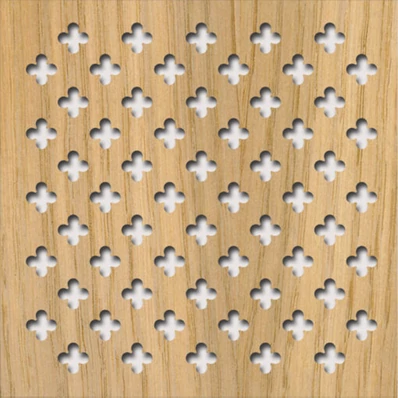Perforált lemez Legno furnérozott Hdf-Fiore perforációval Tölgy 1520x610x4mm