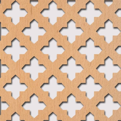 Perforált lemez Legno furnérozott Hdf-Gotico perforációval Bükk 1520x610x4mm