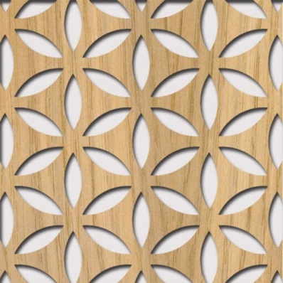 Perforált lemez Legno furnérozott Hdf-HANNA perforációval Tölgy 1520x610x4mm