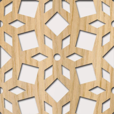 Perforált lemez Legno furnérozott Hdf-LILY perforációval Tölgy 1520x610x4mm