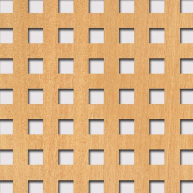 Perforált lemez Legno furnérozott Hdf-Quadro 10-20 perforációval Anegré 1520x610x4mm