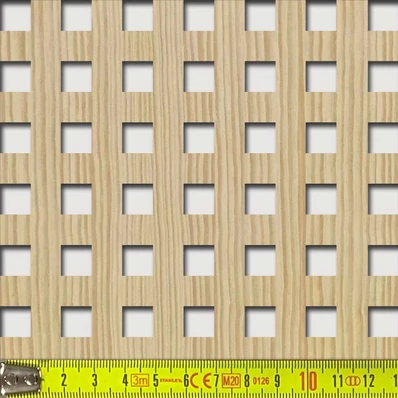 Perforált lemez Legno furnérozott Hdf-Quadro 10-20 perforációval Fenyő 1520x610x4mm