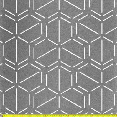 Perforált lemez Fekete MDF5 BEEHIVE perforációval 1218x608x5mm