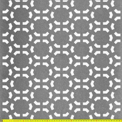 Perforált lemez Fekete MDF5 CELL perforációval 1218x608x5mm