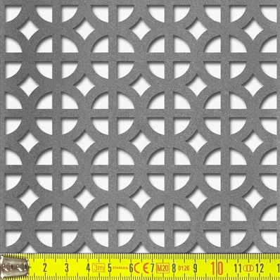 Perforált lemez Fekete MDF5 ROMANICO perforációval 1218x608x5mm