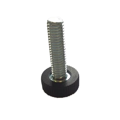 Szintezőcsavar Fekete talp: 14x5mm - szár: M6x23mm