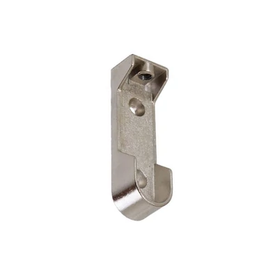 Fém vállfatartó rúdtartó 64mm ovális Nikkel 12106-01