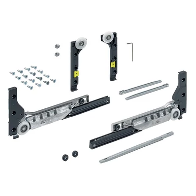 Tolóajtó HETTICH 9201921 Slideline M görgőszett Sisy 1 ajtóhoz csillapítással 10Kg