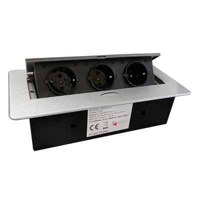 Konnektor felbillenős rejtett eloszó ModulBox Alumínium 3x220V-01
