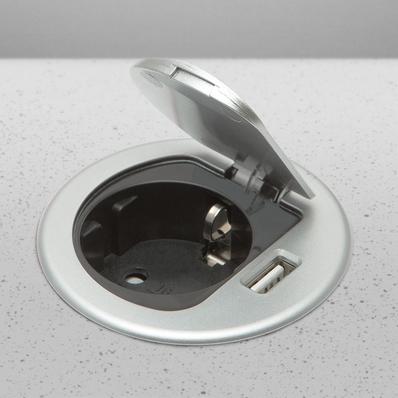 Konnektor Munkalapba 1 dugalj + USB -01