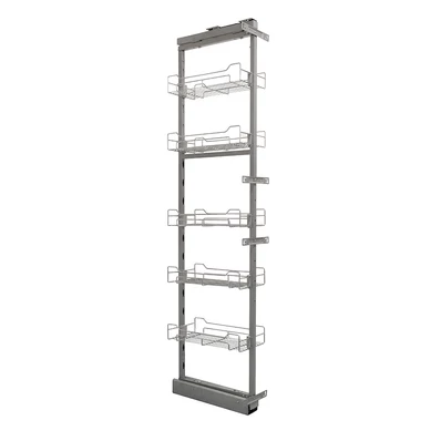 Konyhai fémrács StrongWire kamraszekrény 200mm/1560-1890mm + 5 kosár antracit 70kg
