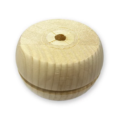 Szekrényláb 55mm Pogácsaláb Fenyő lakkozott