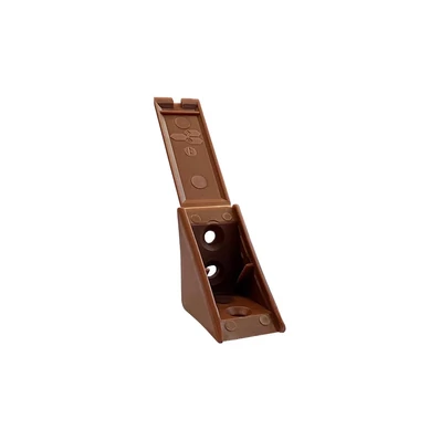 Polcrögzítő műangyag 30x30mm Világos barna-01