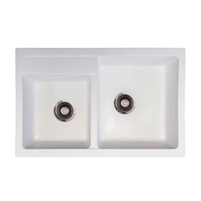 Quadro plus 2D XGranit Fehér mosogató 780x500/195/195mm 171008-01