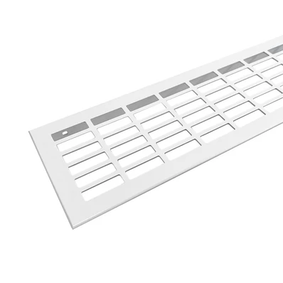 Szellőzőrács 100x504mm Fehér festett