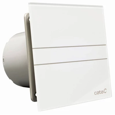 Cata E-100MTH ventilátor metakrilát előlappal, utószellőztető, alapszellőztető és páraérzékelő funkcióval, fehér - A készlet erejéig rendelhető!