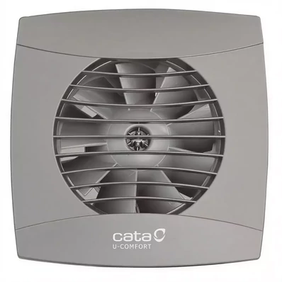 Cata UC-10 Hygro Silver ventilátor utószellőztető és páraérzékelő funkcióval, fordulatszám állítási lehetőséggel, pillangószeleppel, szürke