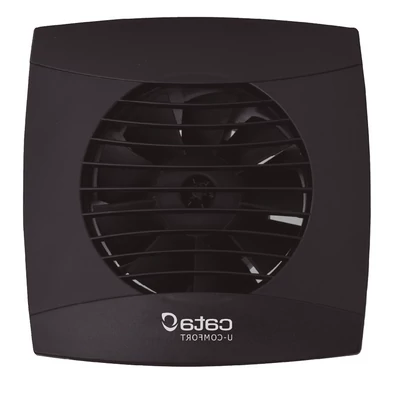 Cata UC-10 STD fekete ventilátor, pillangószeleppel