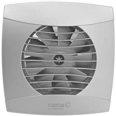 Cata UC-12 Timer Silver ventilátor utószellőztető funkcióval, pillangószeleppel, szürke