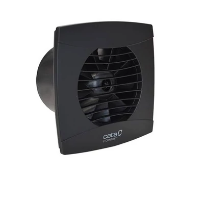 Cata UC-12 Timer fekete ventilátor utószellőztető funkcióval, pillangószeleppel