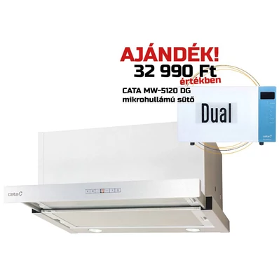 Cata - Páraelszívó TFH-7600 X inox + AJÁNDÉK MW-5120 DG blue mikrohullámú sütő