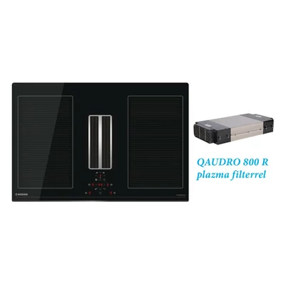 NODOR - NorCoock IS-N7220 BK indukciós főzőlap beépített elszívóval + plazma filter QUADRA 800 R