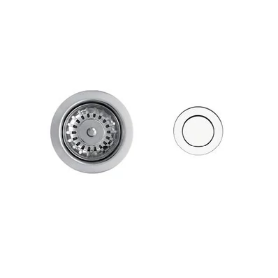 ELLECI - ASP13002 (PUSH-CONTROL POP UP) automata dugókiemelő egymedencés mosogatóhoz inox
