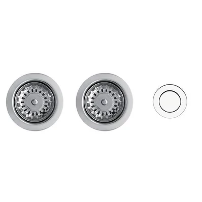 ELLECI - ASP23002 (PUSH-CONTROL POP-UP) automata dugókiemelő kétmedencés mosogatóhoz inox - A készlet erejéig rendelhető!