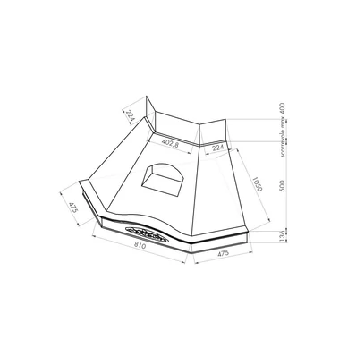 Kdesign - Páraelszívó GLENDA sarok T600 - Fehér