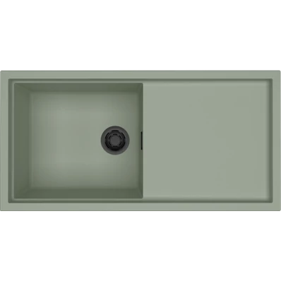 ELLECI - Mosogatótálca Sintesi 480 K82 Sage Green fekete tartozékokkal