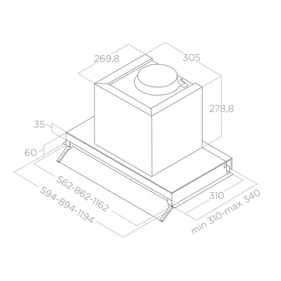Elica - Páraelszívó BOXIN IX/A/60