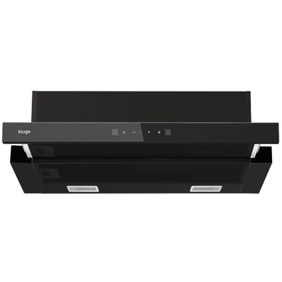 Kluge teleszkópos fekete páraelszívó, 60cm, fek. üveg front, TC