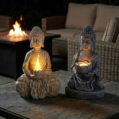 Szolár Buddha - 1 LED - 12,5 x 8,5 x 19 cm - 2 féle