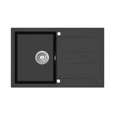 EVIDO Cubo 45S gránit mosogató, 780 x 500 mm,  antracit