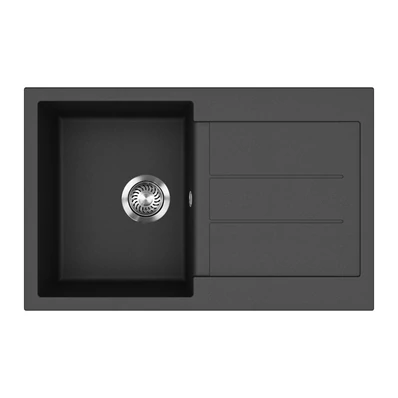 EVIDO Cubo 45S gránit mosogató, 780 x 500 mm,  antracit