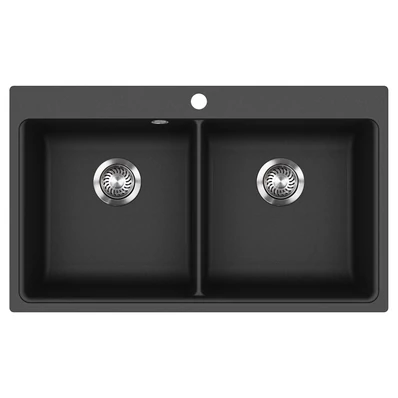 EVIDO QUADRO 9 gránit mosogató, 860 x 510 mm, antracit