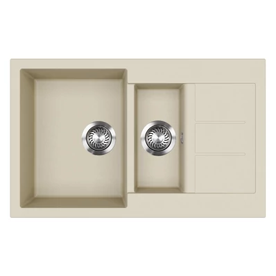 EVIDO CUBO 6 S Compact gránit mosogató, 800 x 500 mm, bézs